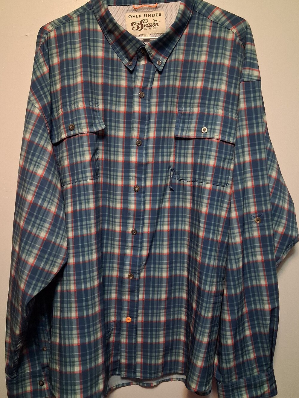Over Under Blue Plaid Casual Button-Down Shirt